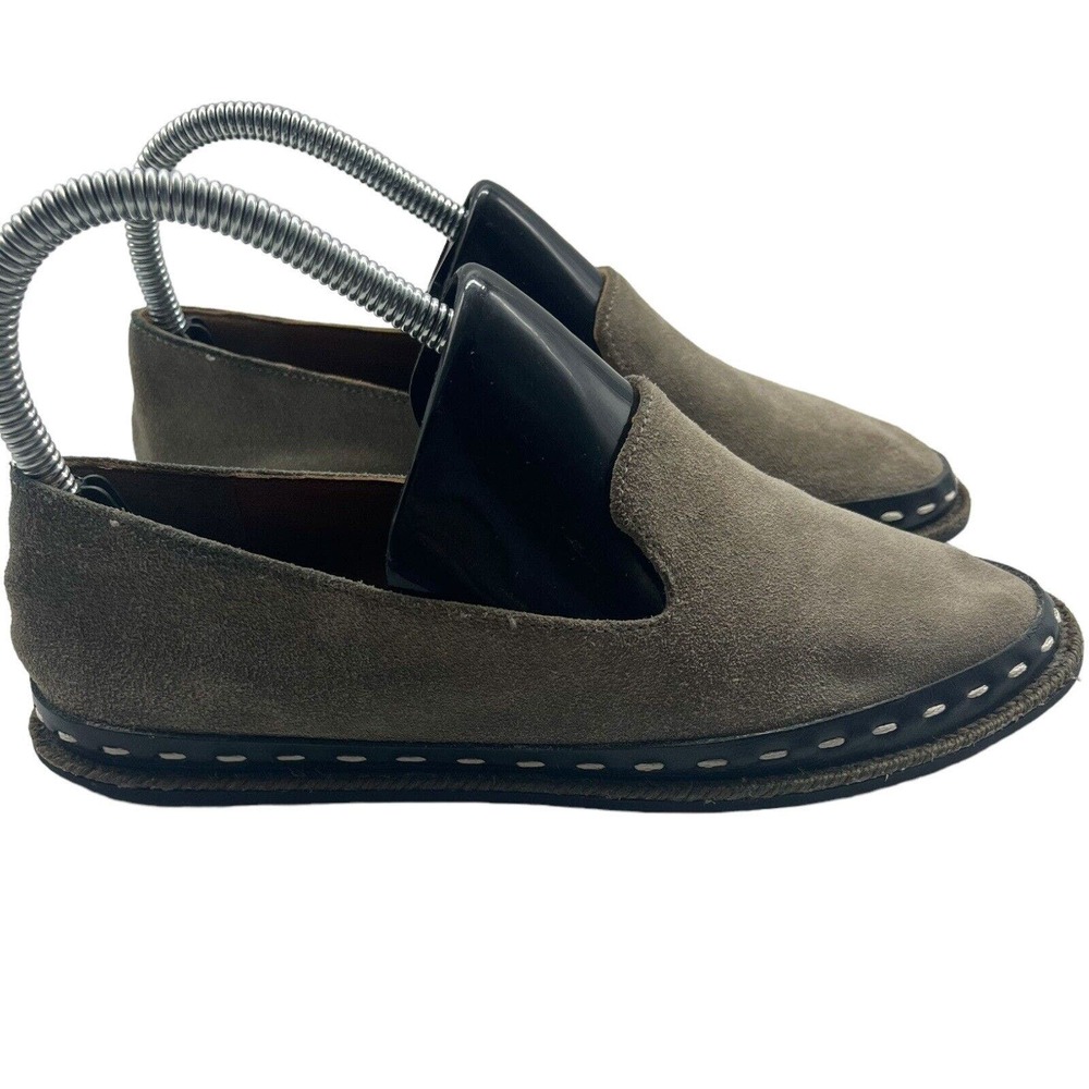 Rag & Bone Safari Khaki Green Cairo Suede Loafers Women’s Size 6 / 36 Shoes - Picture 2 of 12